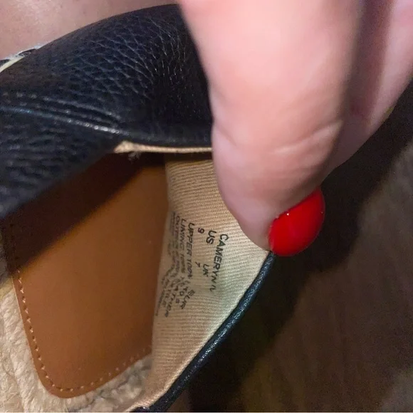 Ralph Lauren Cameryn Espadrille Flat‎ Shoes Tumbled Leather Black Size 9 - Picture 8 of 8